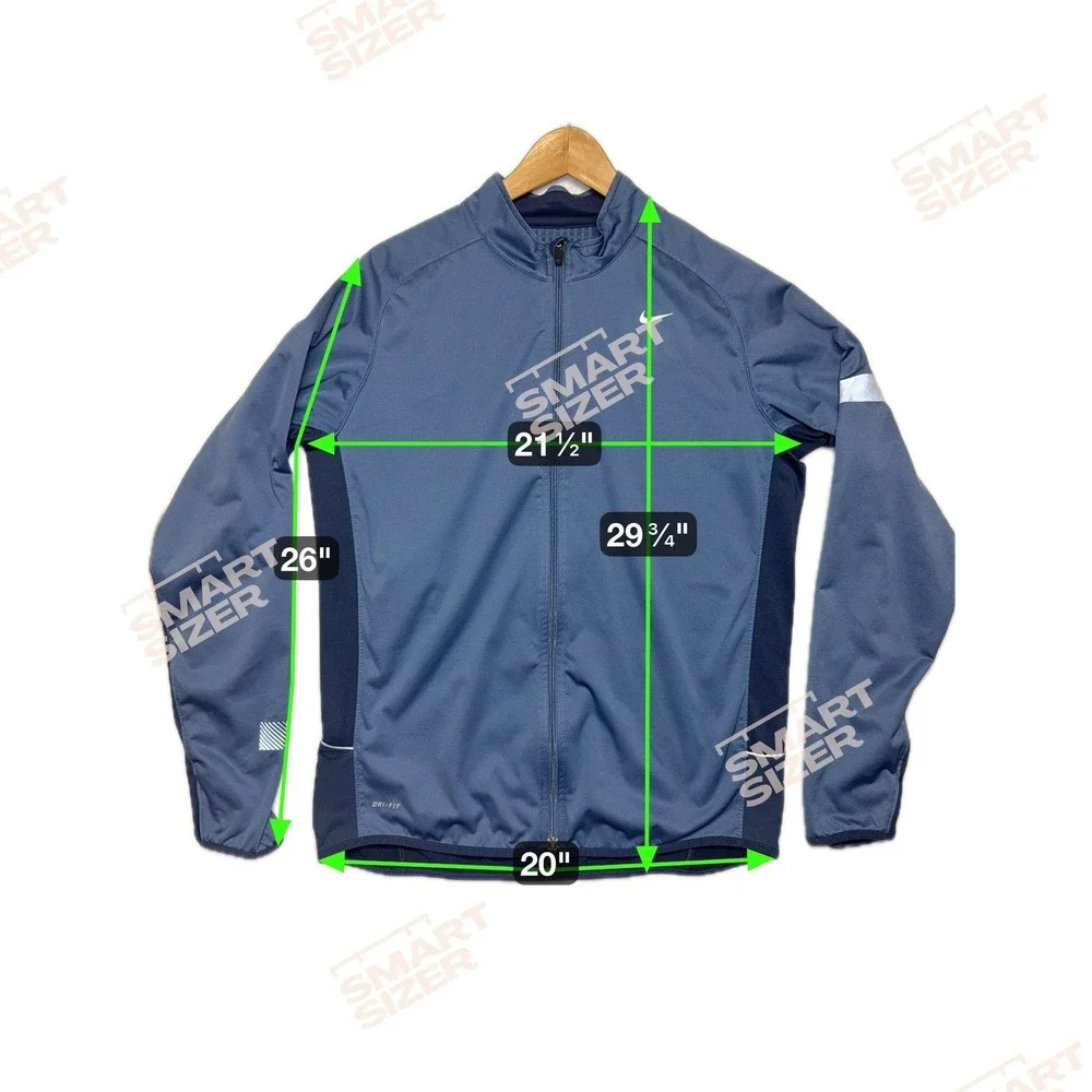 Nike Dri-Fit‎ Men's Athletic Jacket Gray Black Full Zip Reflective Logo Size L